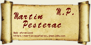 Martin Pešterac vizit kartica